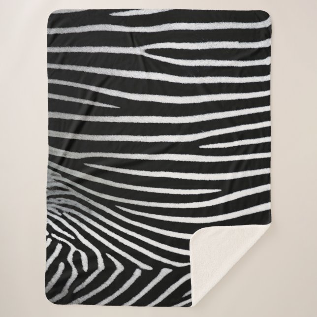 Zebra Pattern Sherpa Blanket (Front)