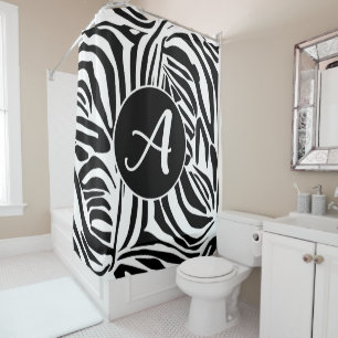 Zebra Pattern Shower Curtain