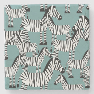 Zebra Pattern Stone Coaster