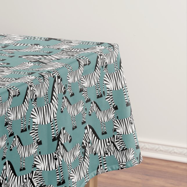 Zebra Pattern Tablecloth (In Situ)