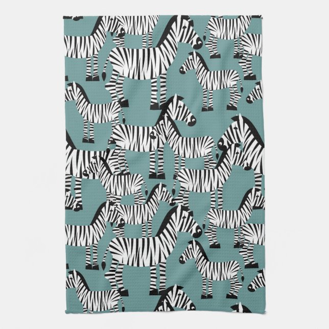 Zebra Pattern Tea Towel (Vertical)