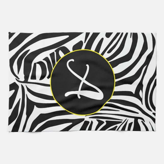 Zebra Pattern Tea Towel (Horizontal)