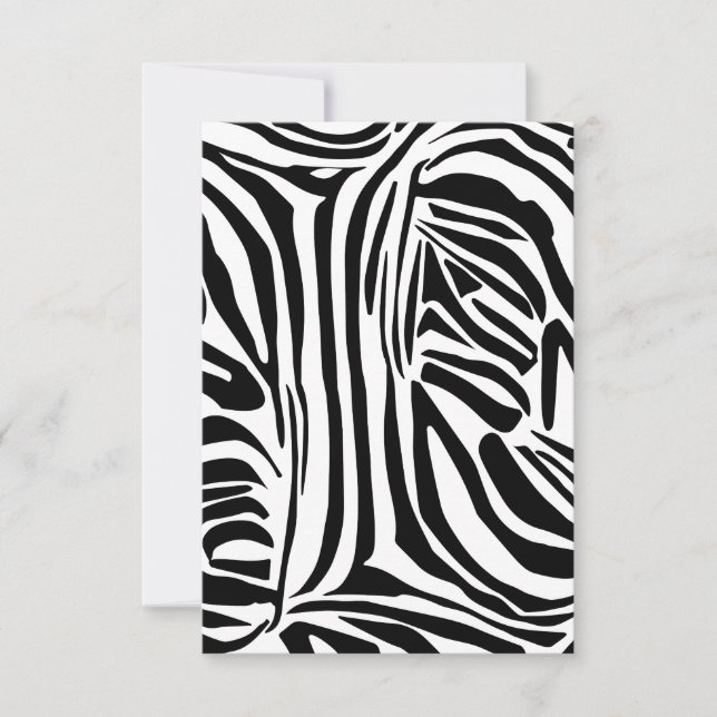 Zebra pattern thank you card (Front)
