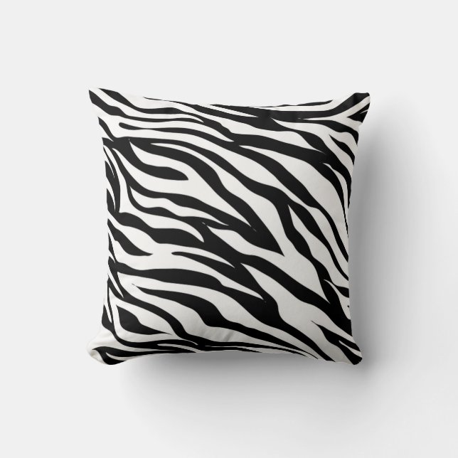 Zebra Pattern Throw Pillow 16" x 16" (Front)