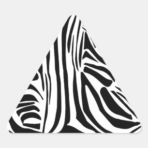Zebra pattern triangle sticker