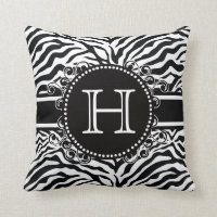 Zebra Pattern with Monogram Cool and Bold