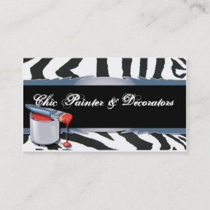 Zebra Pattern with Paint Tin Business Card