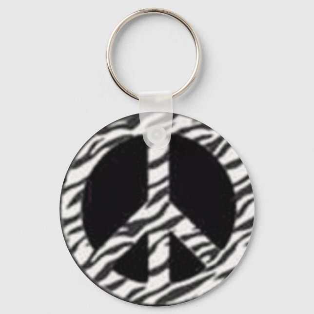 zebra peace key ring (Front)