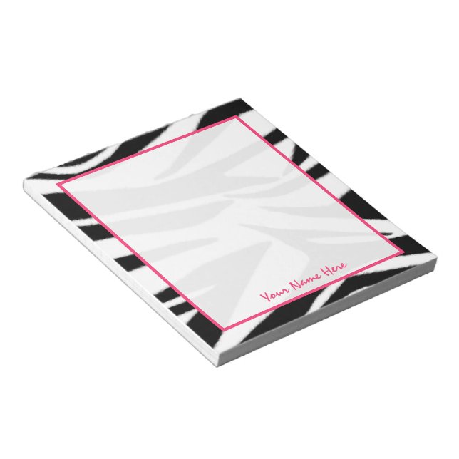 Zebra Personalised Notepad (Angled)