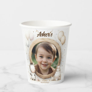 Zebra Photo Frame for Kids' Birthday Parties Paper Cups
