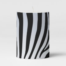 Zebra Pillar Candle