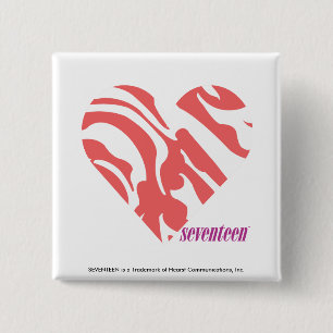 Zebra Pink 2 15 Cm Square Badge