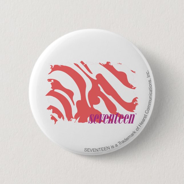 Zebra Pink 4 6 Cm Round Badge (Front)