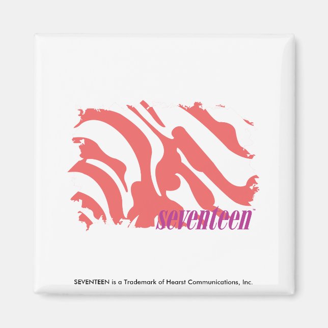 Zebra Pink 4 Magnet (Front)