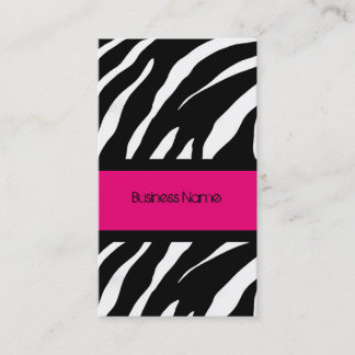 ZEBRA PINK AND BLACK Business Card