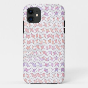 Zebra Pink and White Chevron Case-Mate iPhone Case