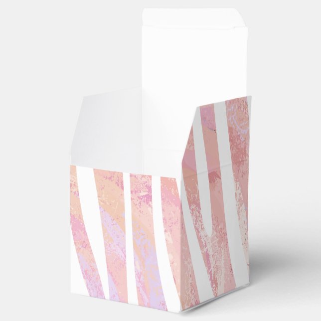 Zebra Pink and White Print Favour Box (Opened)