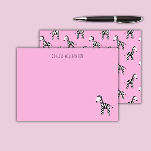 Zebra pink card