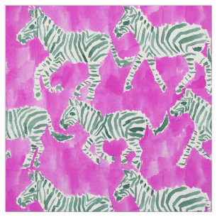 ZEBRA PLAY Chic Safari Watercolor Fabric