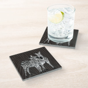 Zebra Play Glass Coaster
