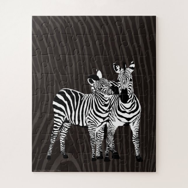 Zebra Play Jigsaw Puzzle (Vertical)