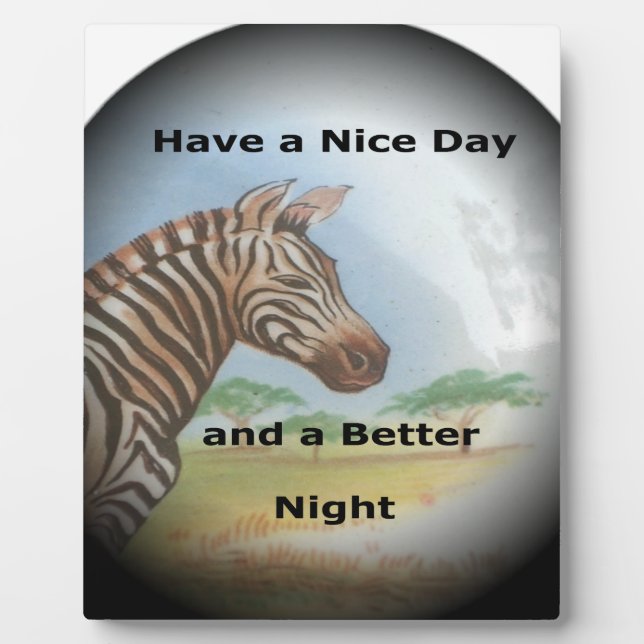 Zebra Portrait, Amboseli: The Spirit of the Savann Plaque (Front)