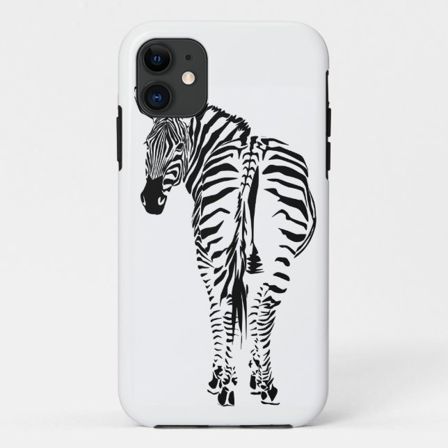 Zebra Portrait  Iphone case (Back)