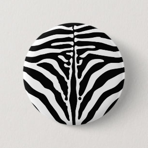 Zebra print 6 cm round badge