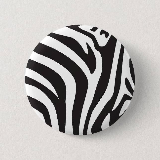 Zebra Print 6 Cm Round Badge (Front)
