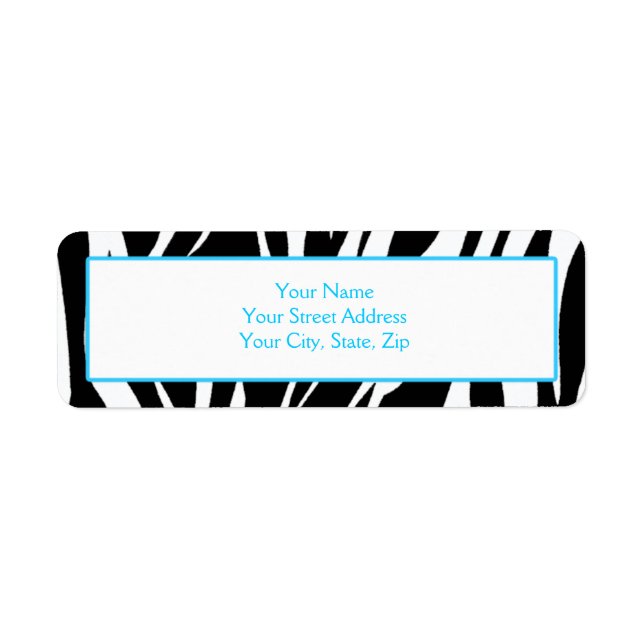 Zebra Print Address Labels (Front)