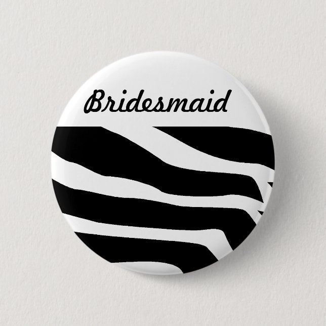 Zebra Print Animal 6 Cm Round Badge (Front)