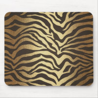 Zebra Print Animal Skin Print Modern Glam Gold