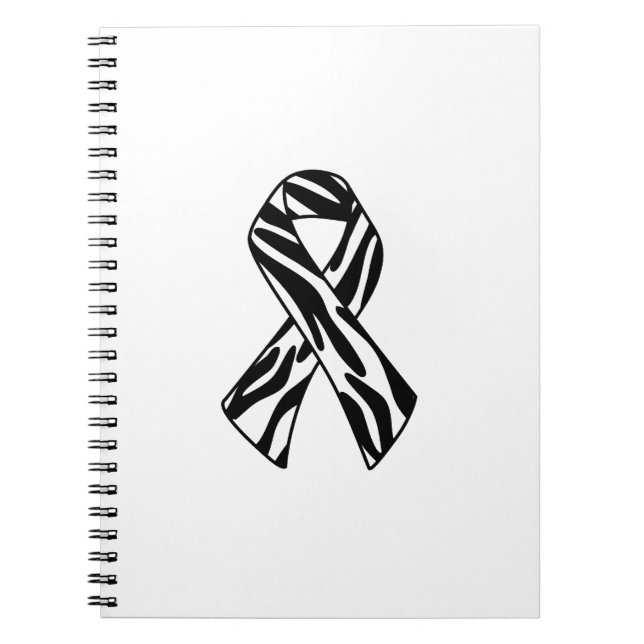 Zebra Print Awareness Ribbon Notebook (Front)