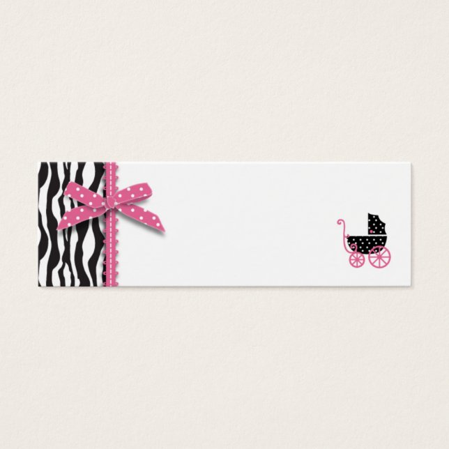 Zebra Print & Baby Carriage Gift Tag (Front)