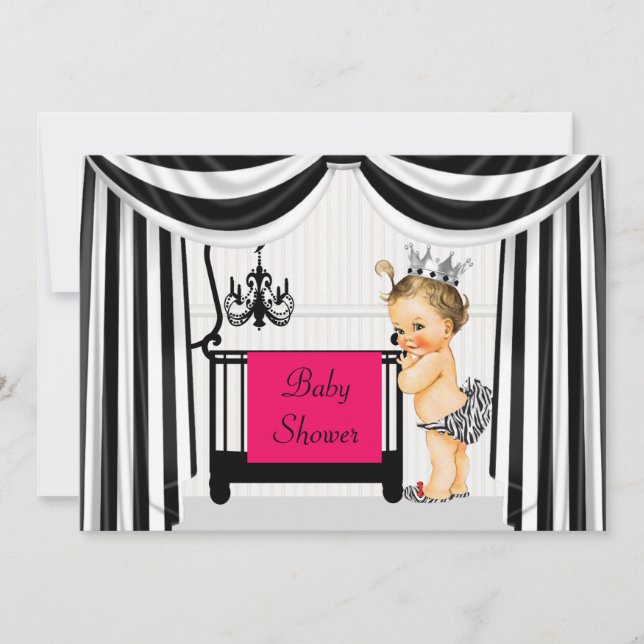 Zebra Print Baby Shower Invitation (Front)