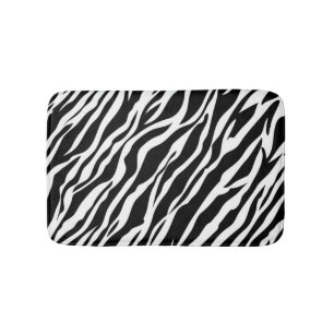 Zebra Print Bath Mat