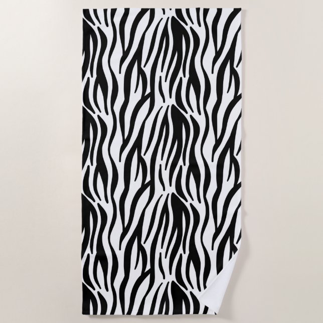zebra print beach towel (Front)