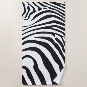 Zebra Print Beach Towel