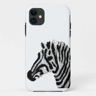 Zebra Print Black and White Stripes Case-Mate iPhone Case