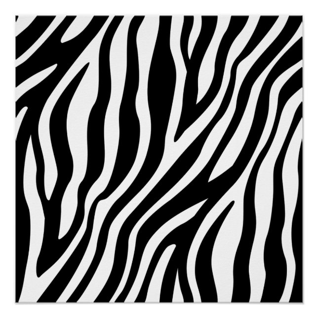 Zebra Print Black And White Stripes Pattern (Front)