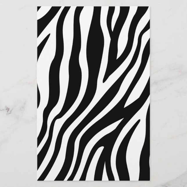 Zebra Print Black And White Stripes Pattern Flyer (Front)
