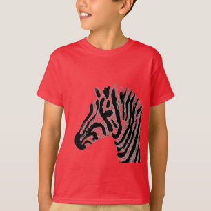 Zebra Print Black and White Stripes T-Shirt