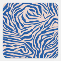 Zebra Print Blue Zebra Stripes Animal Print