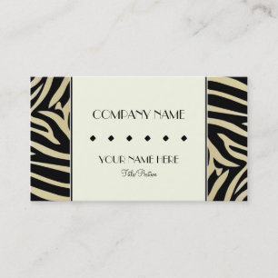 Zebra Print Border Business Card