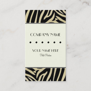 Zebra Print Border Business Card