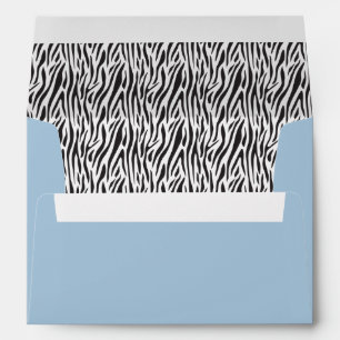 Zebra Print Boy Baby Shower Party Envelope