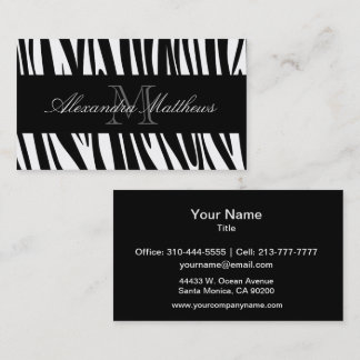 Zebra Print Business Card