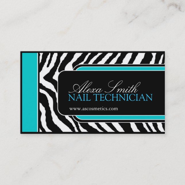 Zebra Print  Business Card (Front)