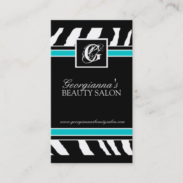 Zebra Print  Business Card (Front)