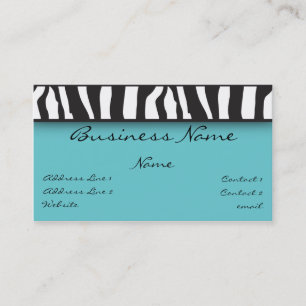 Zebra Print Business Card